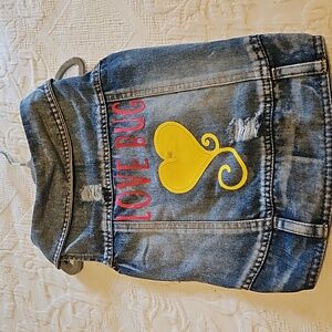 Handmade denim doggy vest
